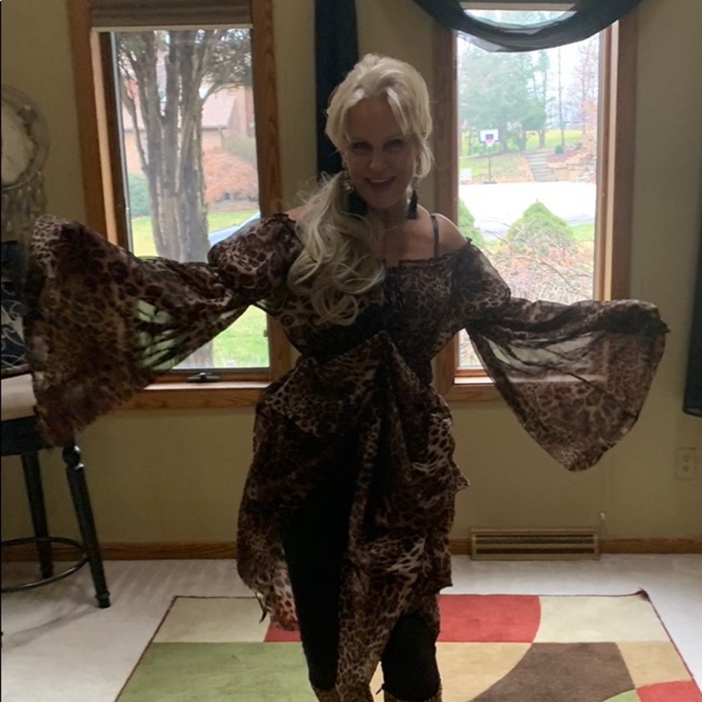 Sheer leopard dress